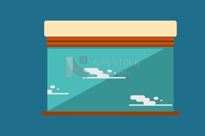 Window with curtains, icons and templates, vector illustrator