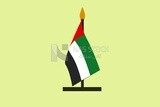 The flag of united arab emirates, icons and templates, vector illustrator