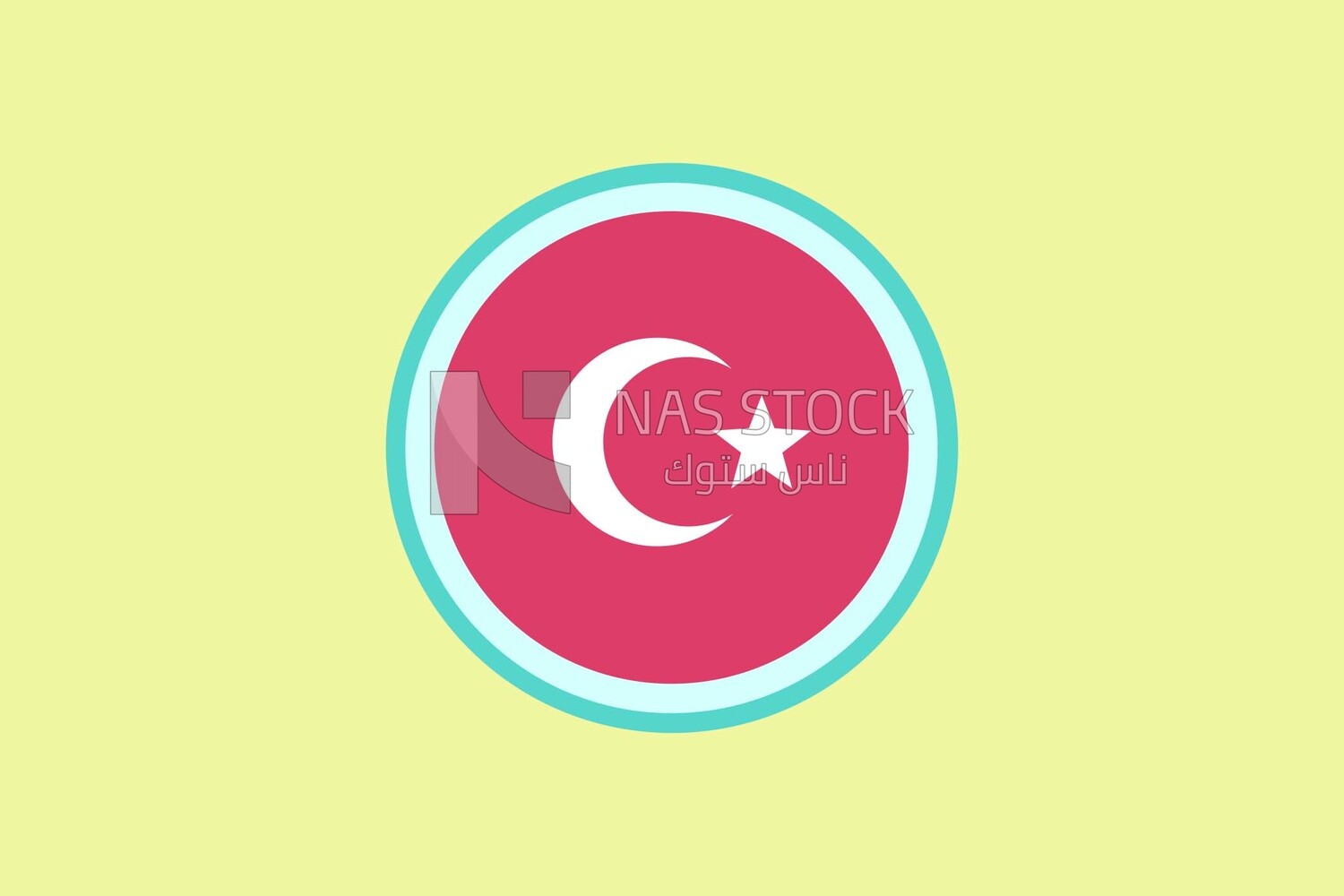 Flag of turkey, icons and templates, vector illustrator