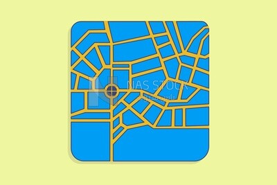 Paper map icon, icons and templates, vector illustrator