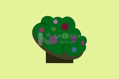 Tree, icons and templates, vector illustrator
