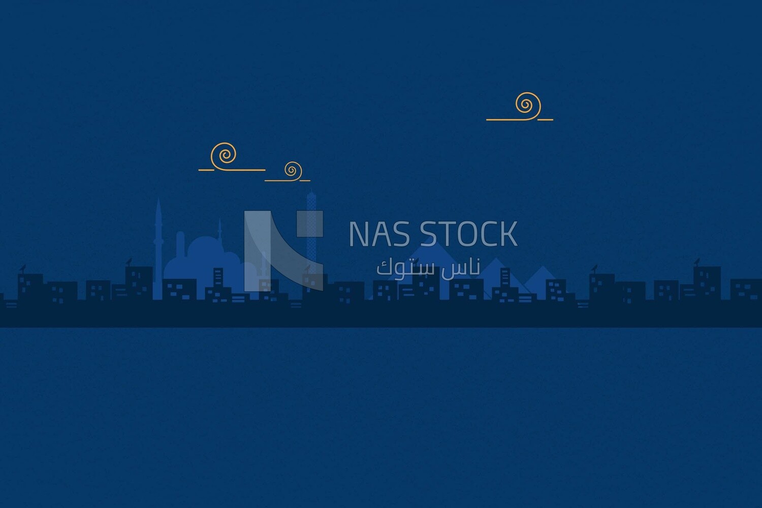 Background of Egypt in the evening