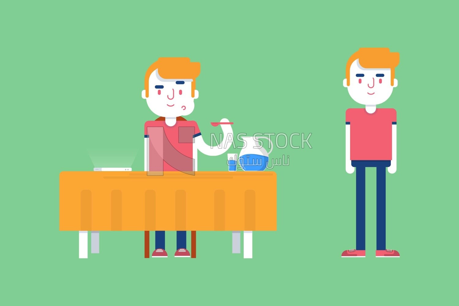 Boy having breakfast