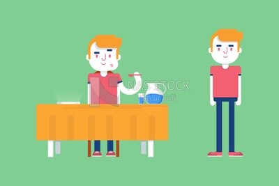 Boy having breakfast