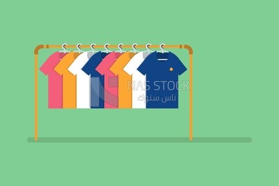 Collection t-shirt on hanger Clothes