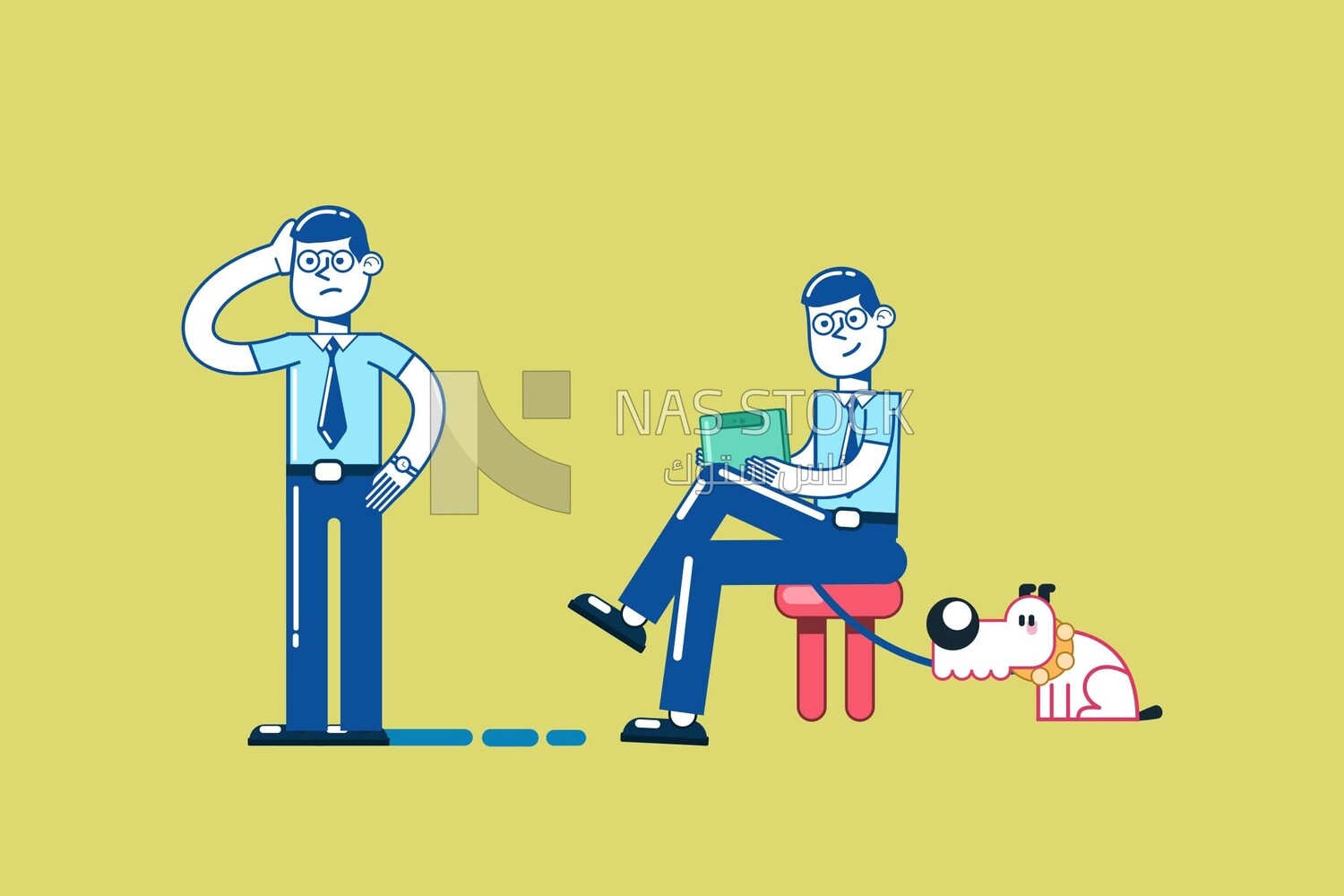 Employee works in unison