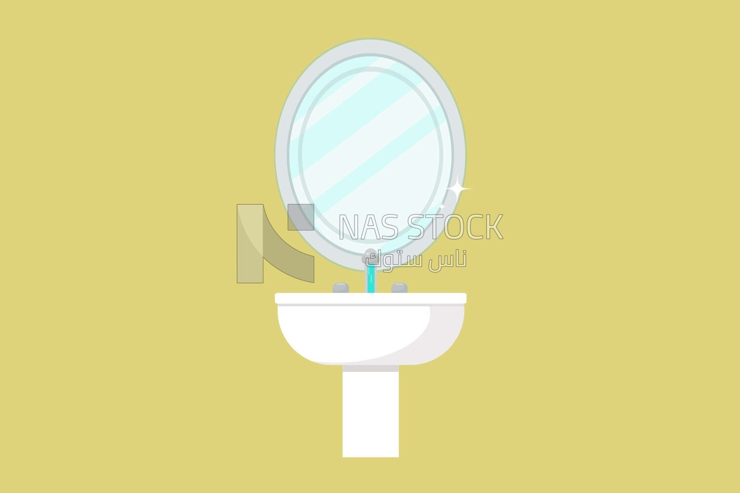 Tub with mirror