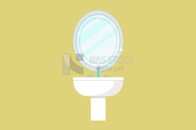 Tub with mirror