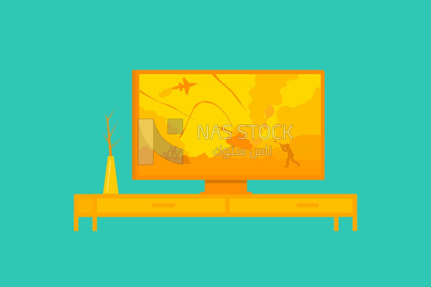 Tv with tv table