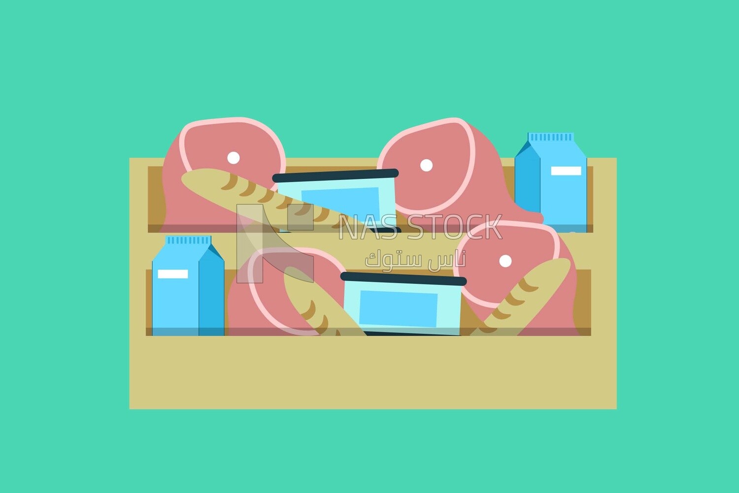 Grocery shelves