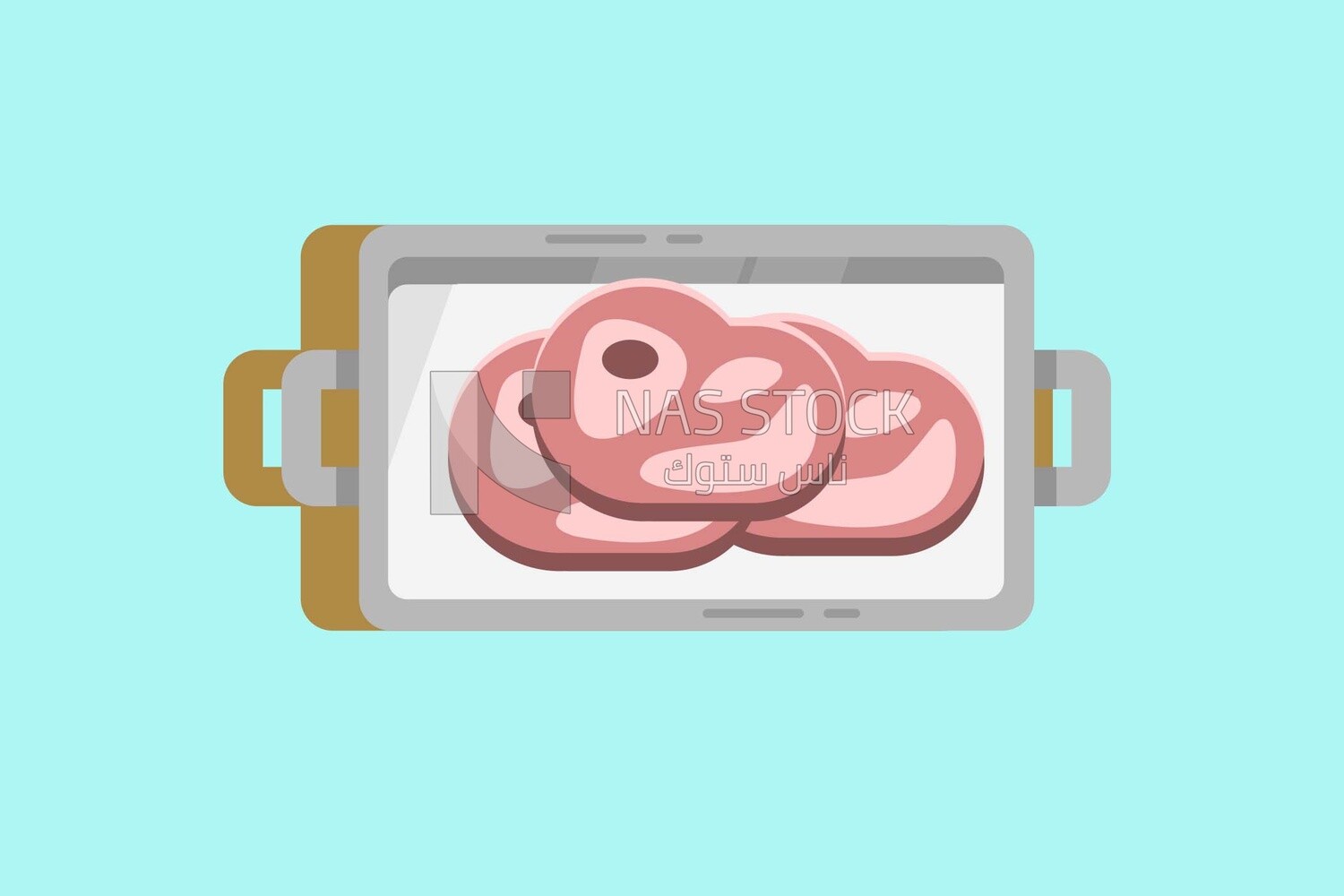 Raw meat slices