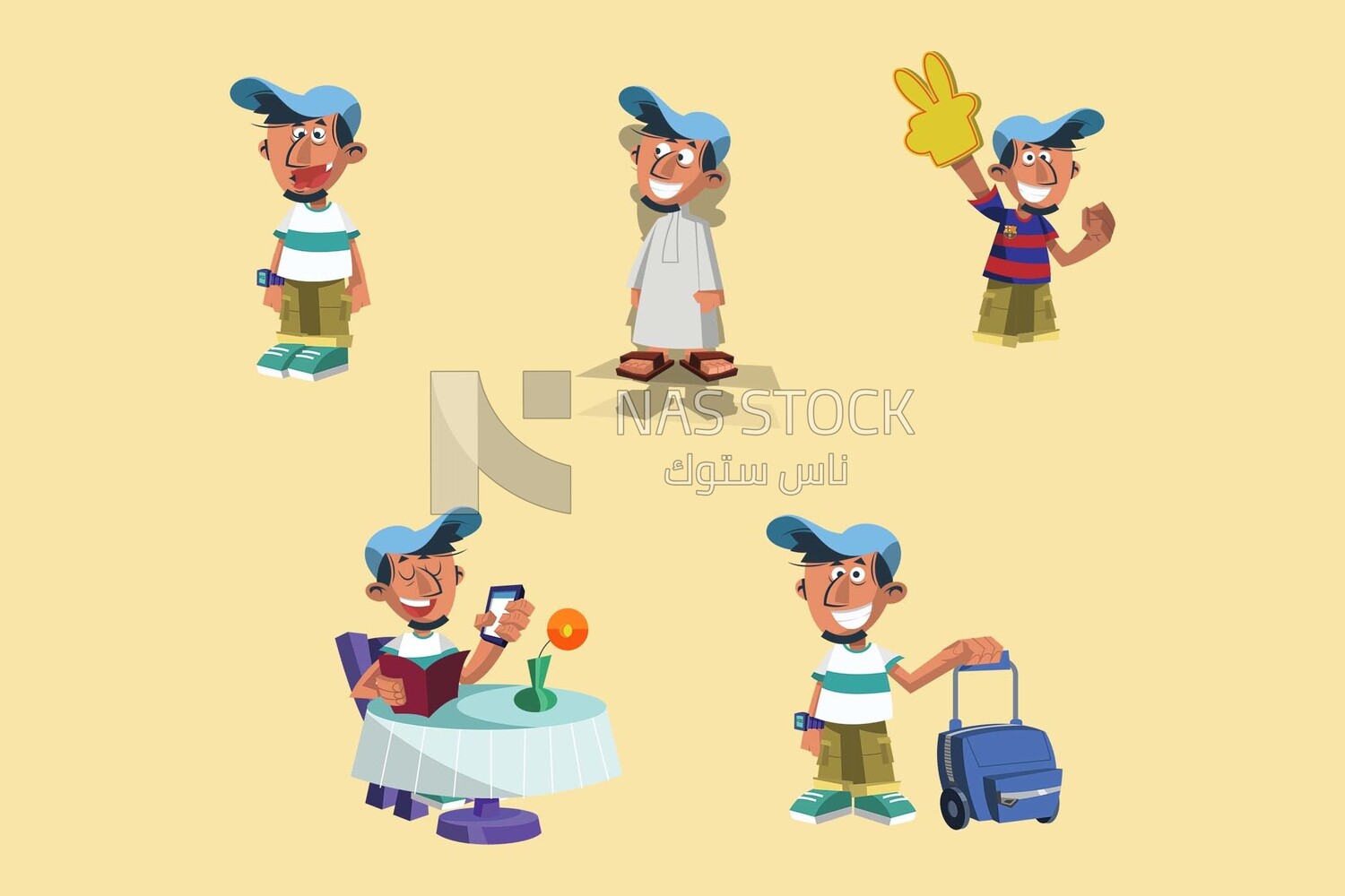 Gulf man holding his phone