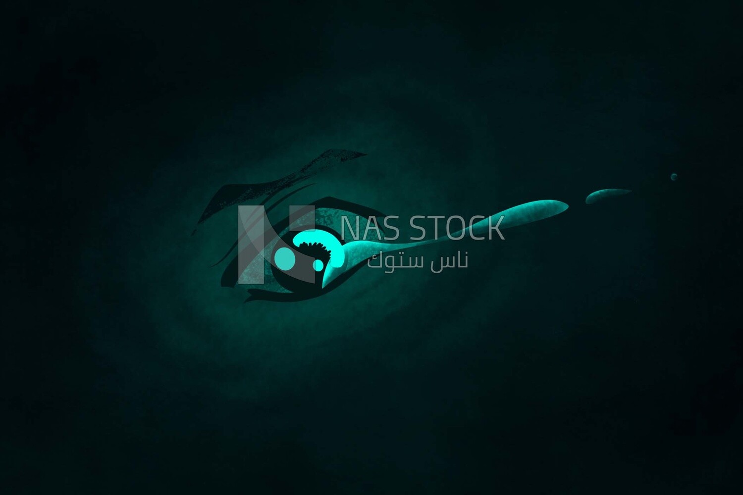 Abstract art of a crying eye