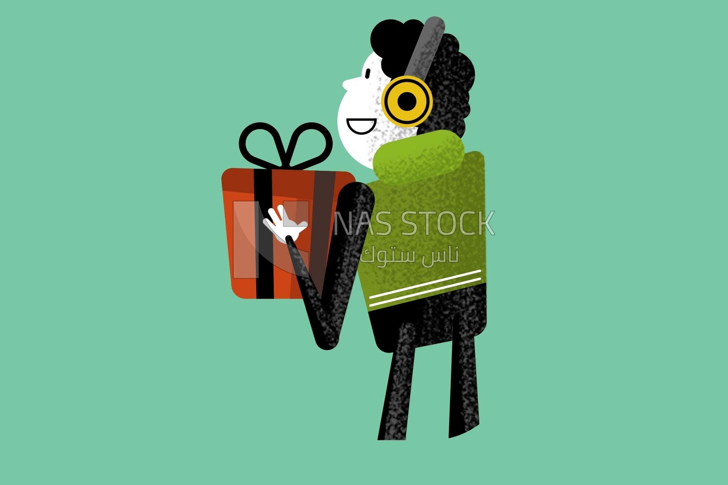 Delivery man delivering a gift