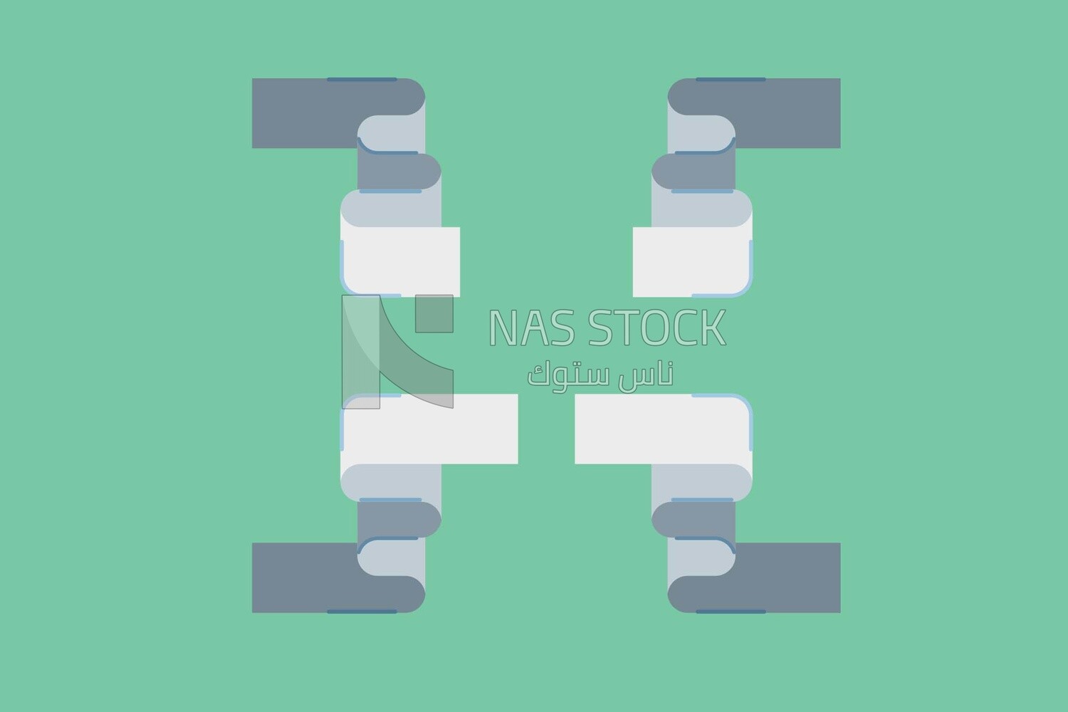 Illustration design of ribbons for writing text