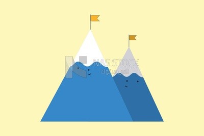 Mountains with snowy peaks