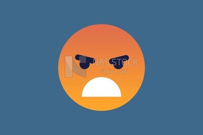 ايقونة وجه غاضب