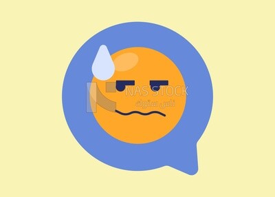 Worry face icon