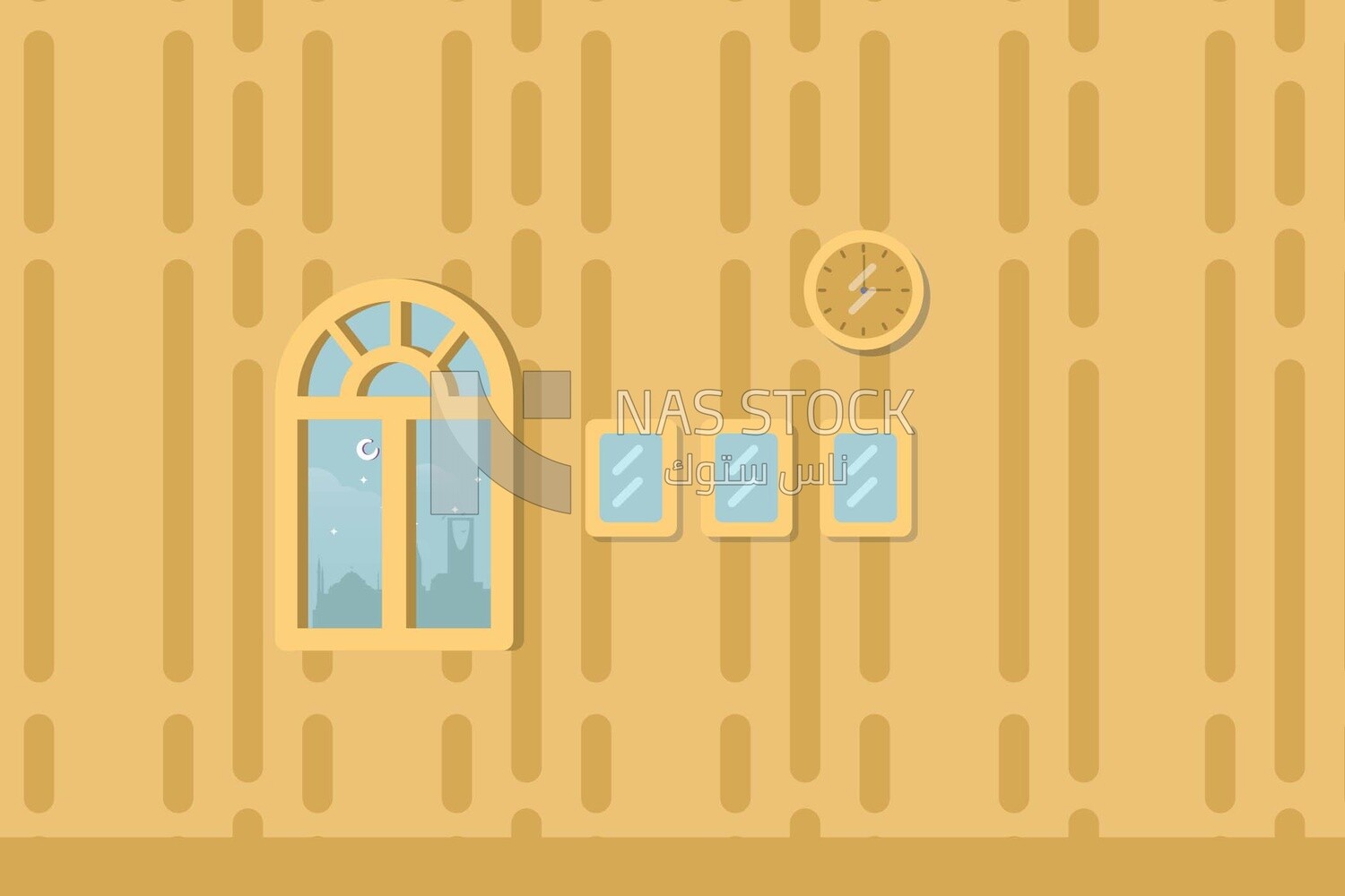 Wall with window frames background