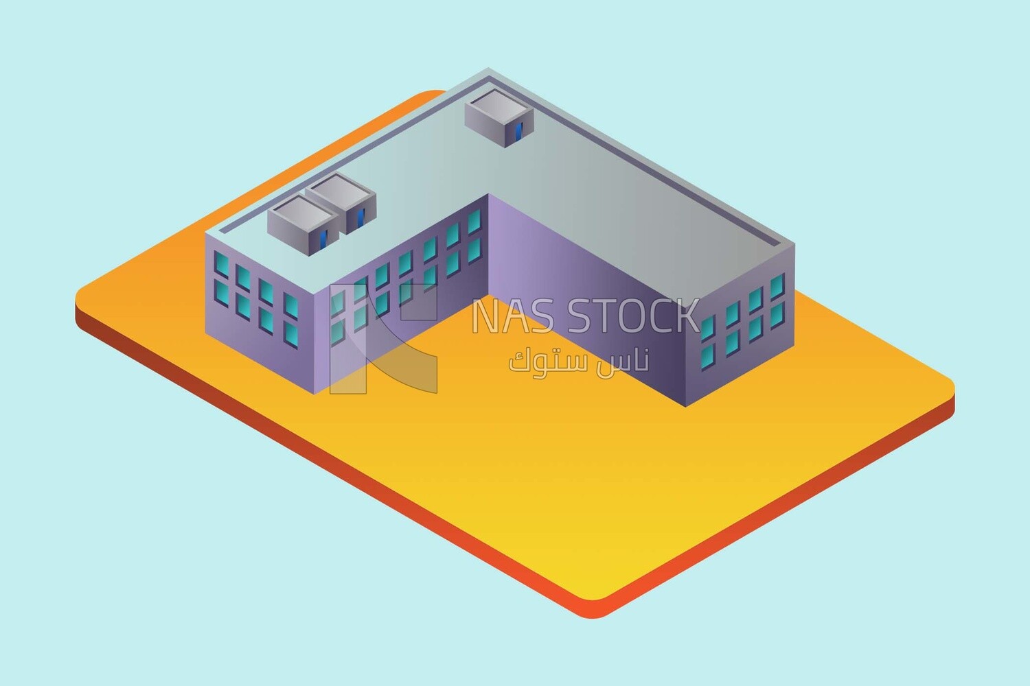 Model of a school building
