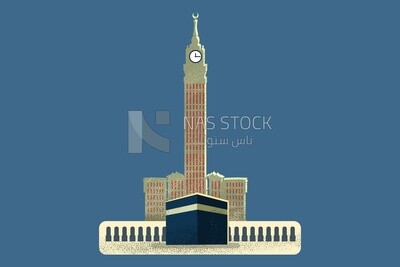 Kaaba and the clock tower