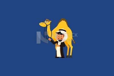 A Gulf man with camel