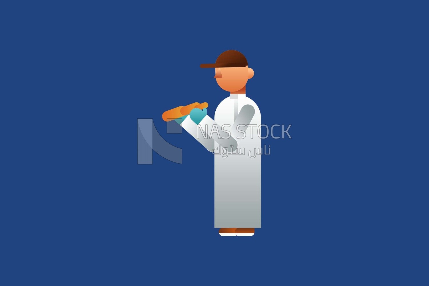 A Gulf boy eating a sandwich