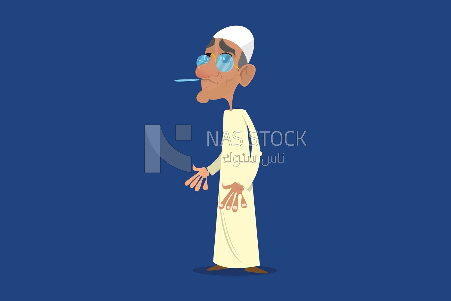 An elderly Gulf man