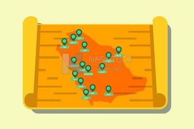 Map of cities of Saudi Arabia