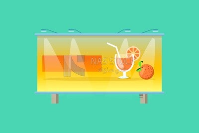 Big billboard advertising orange juice