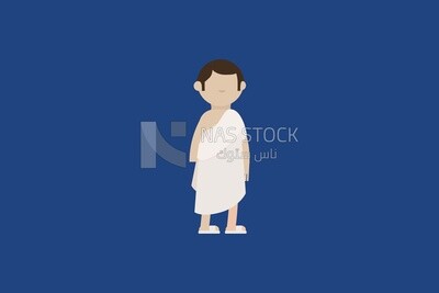 man in Ihram clothes