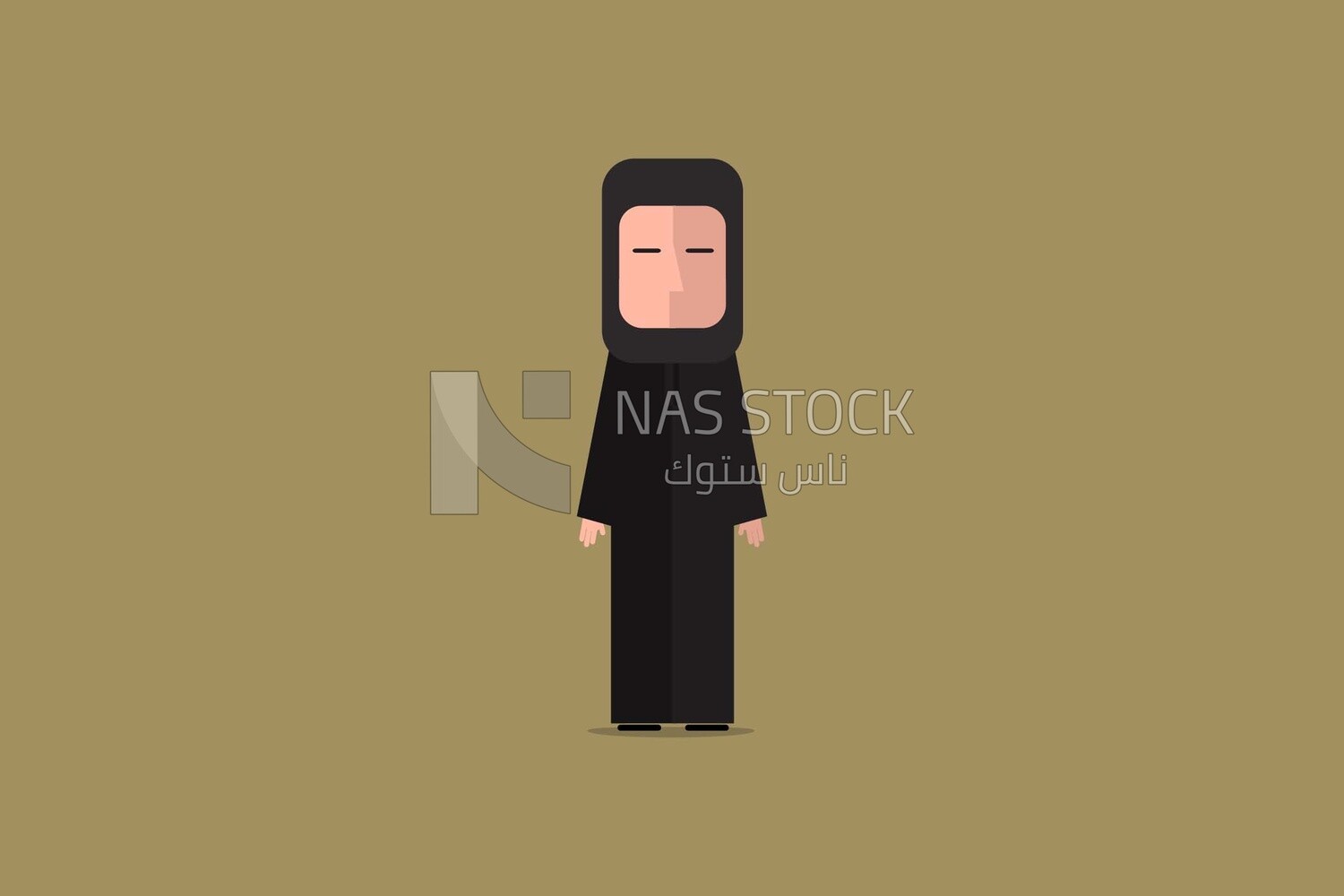 veiled woman