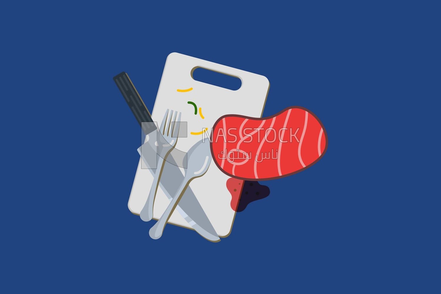 chopping meat