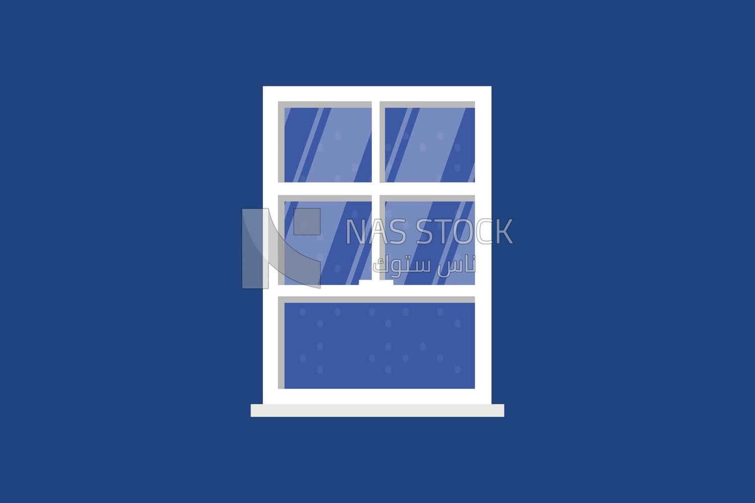 square glass window
