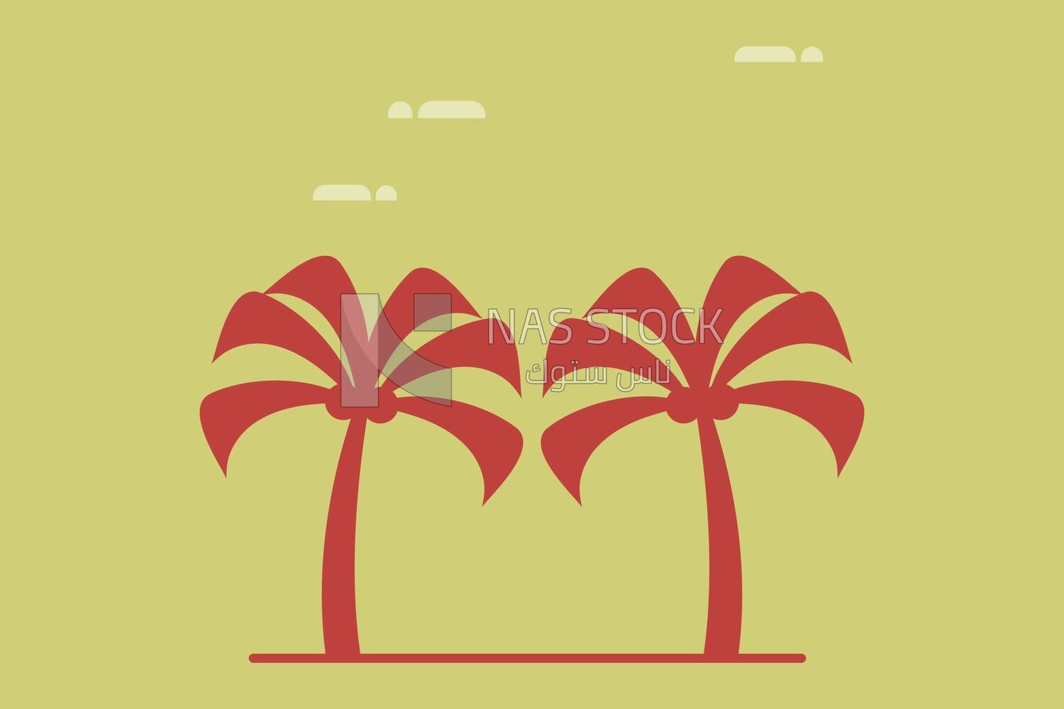 two palm tree