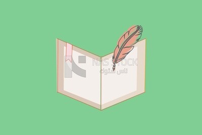 Book with feather pen