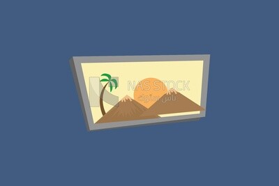 Frame with a landscape
