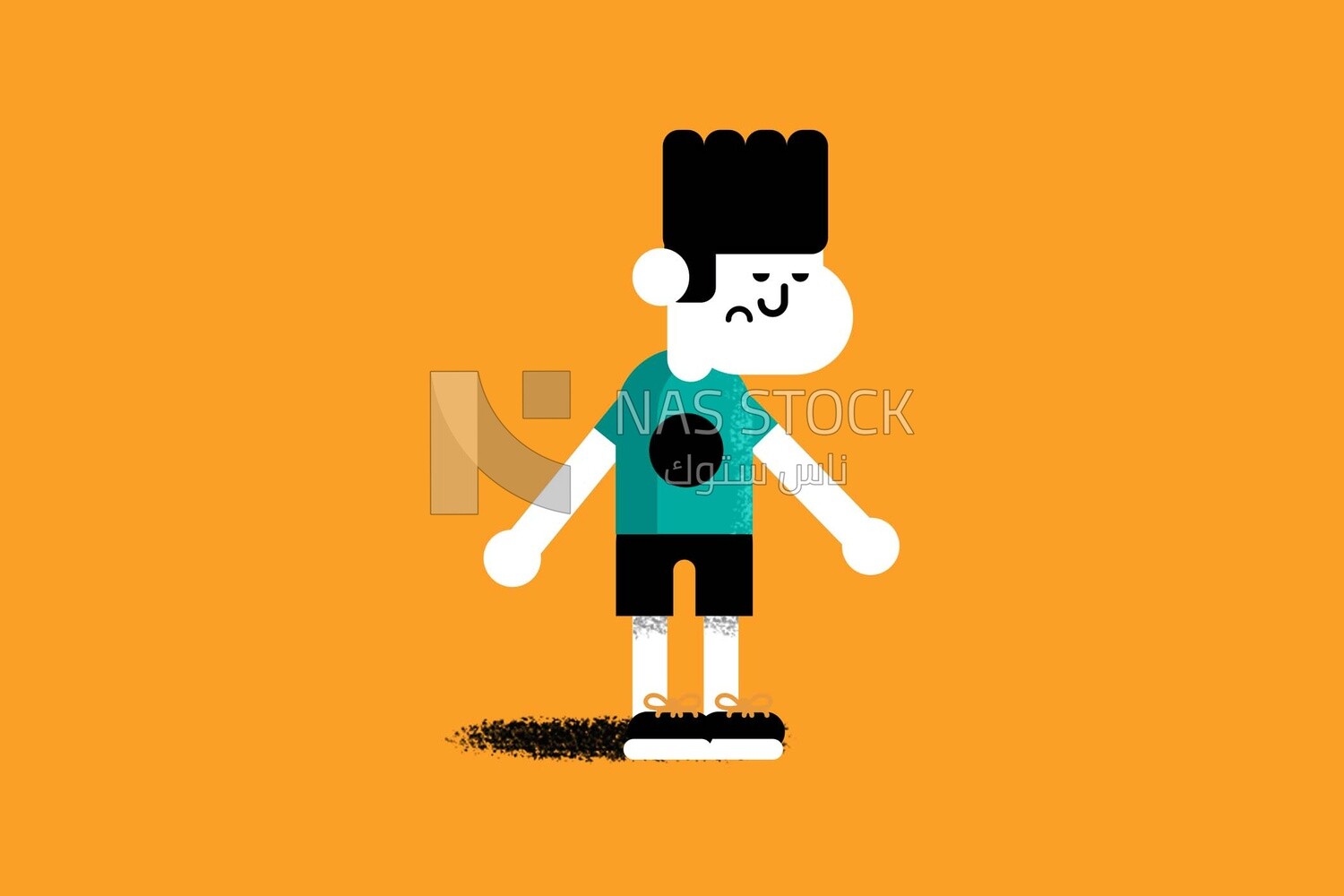 boy on a yellow background