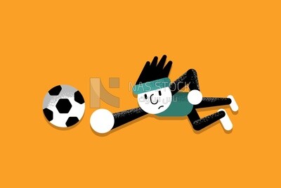 Footballer on a yellow background