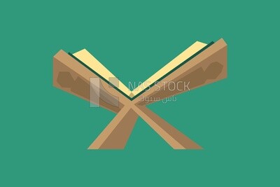 Mus&#39;haf (The Holy Quran ) on a green background