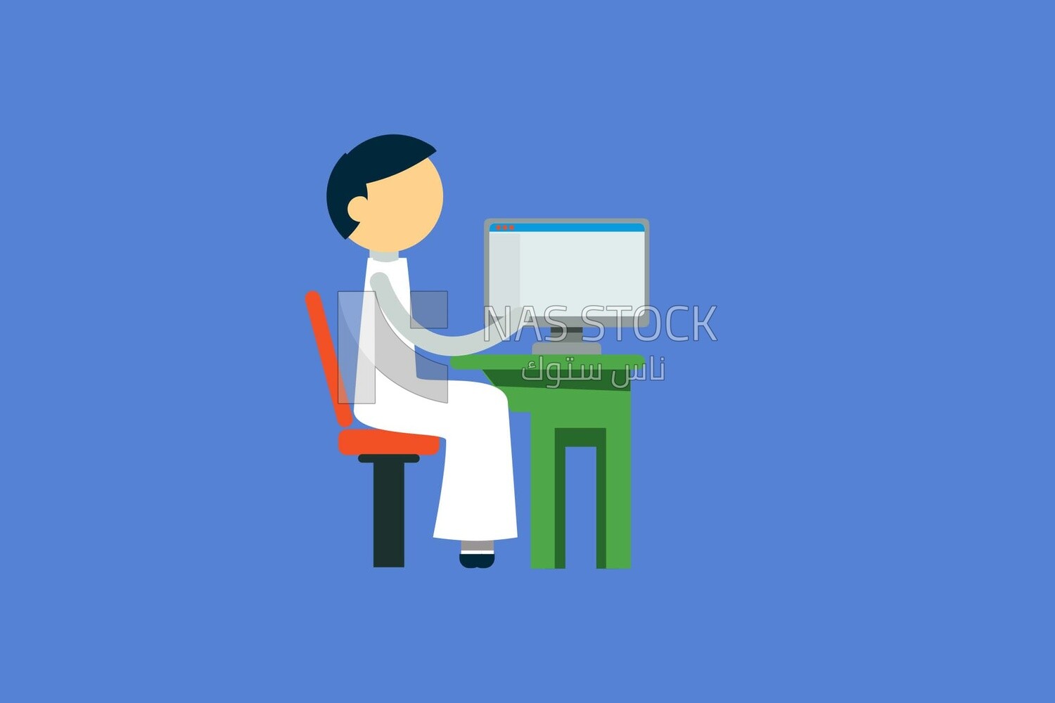 Gulf student studying on the computer