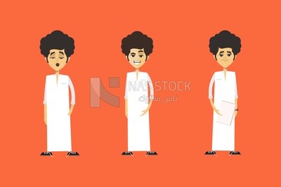 gulf boy with different expressions