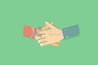 two hands shake hands