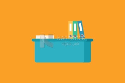 Desk with papers and documents