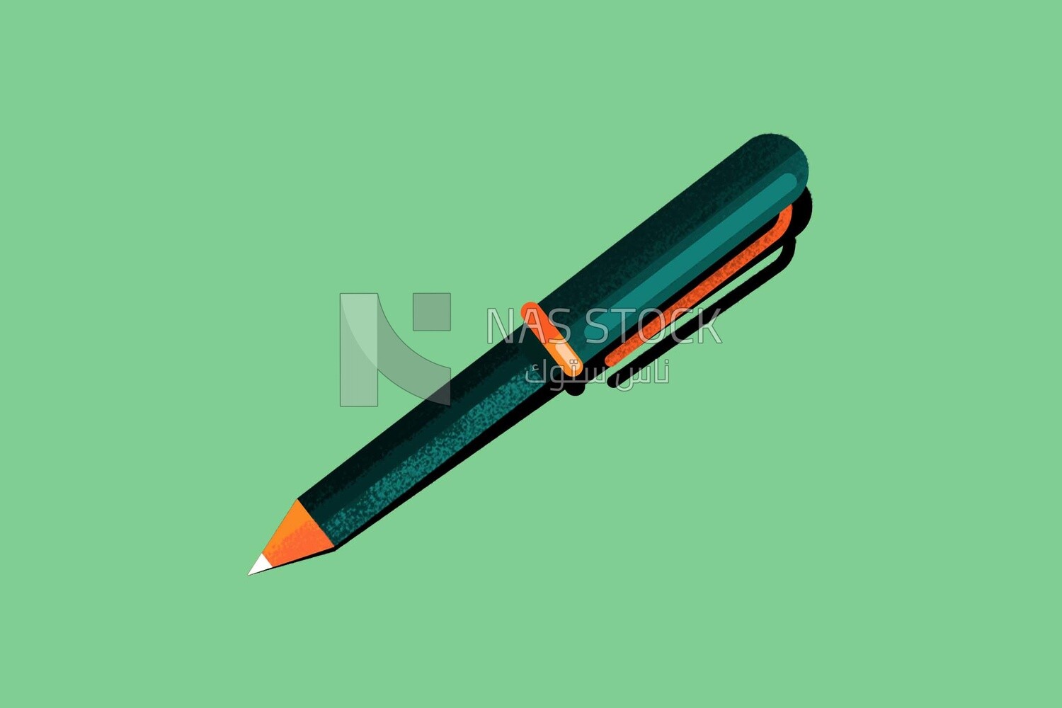 pen on a white background
