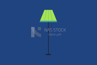 اباجورة ديكور على خلفية زرقاء