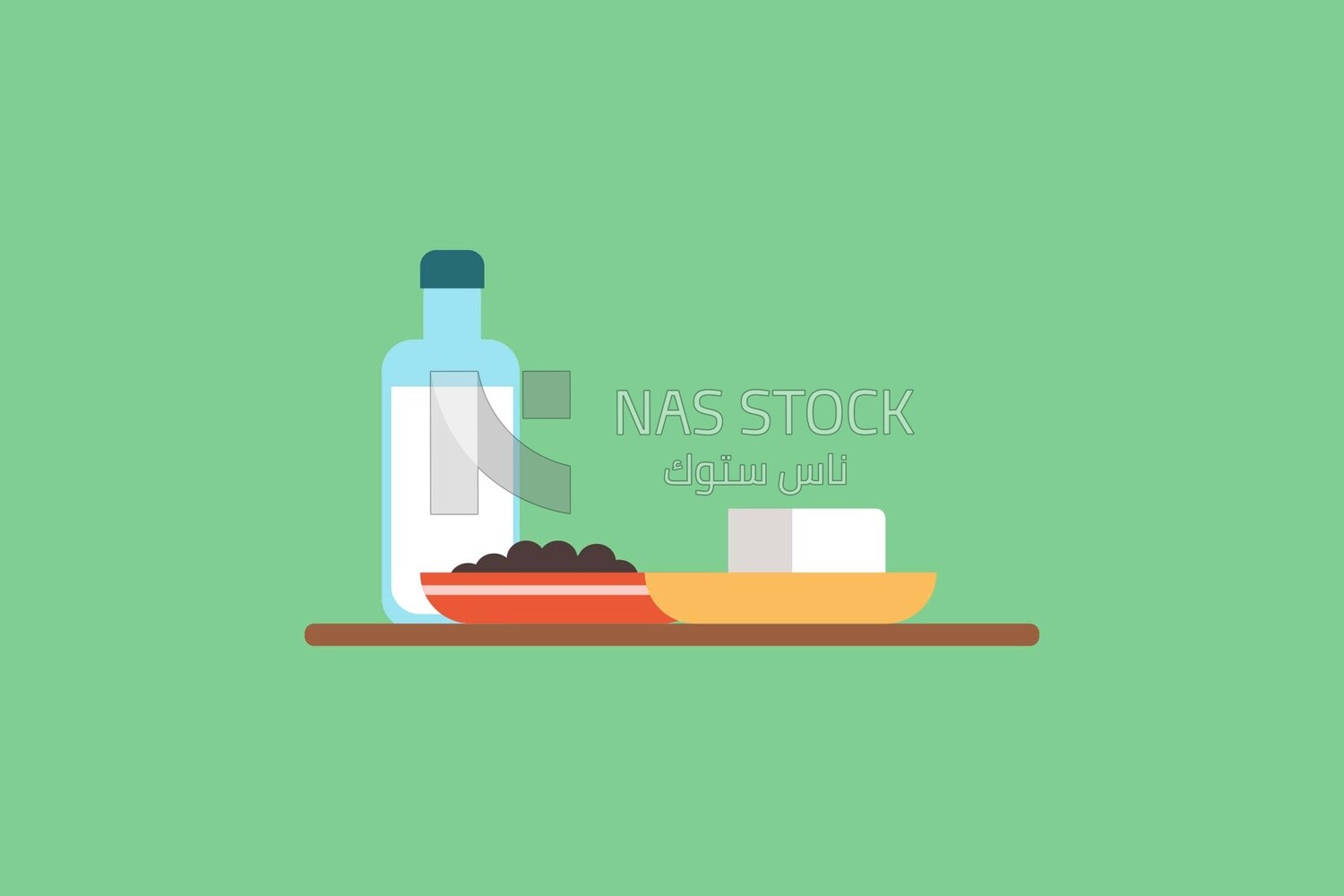 Breakfast tray on a white background