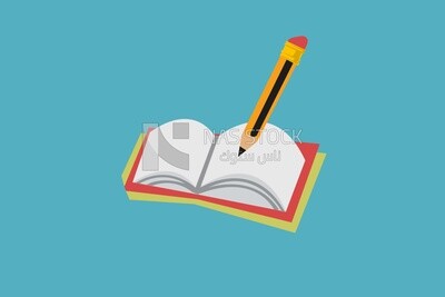 Writing on a blue background