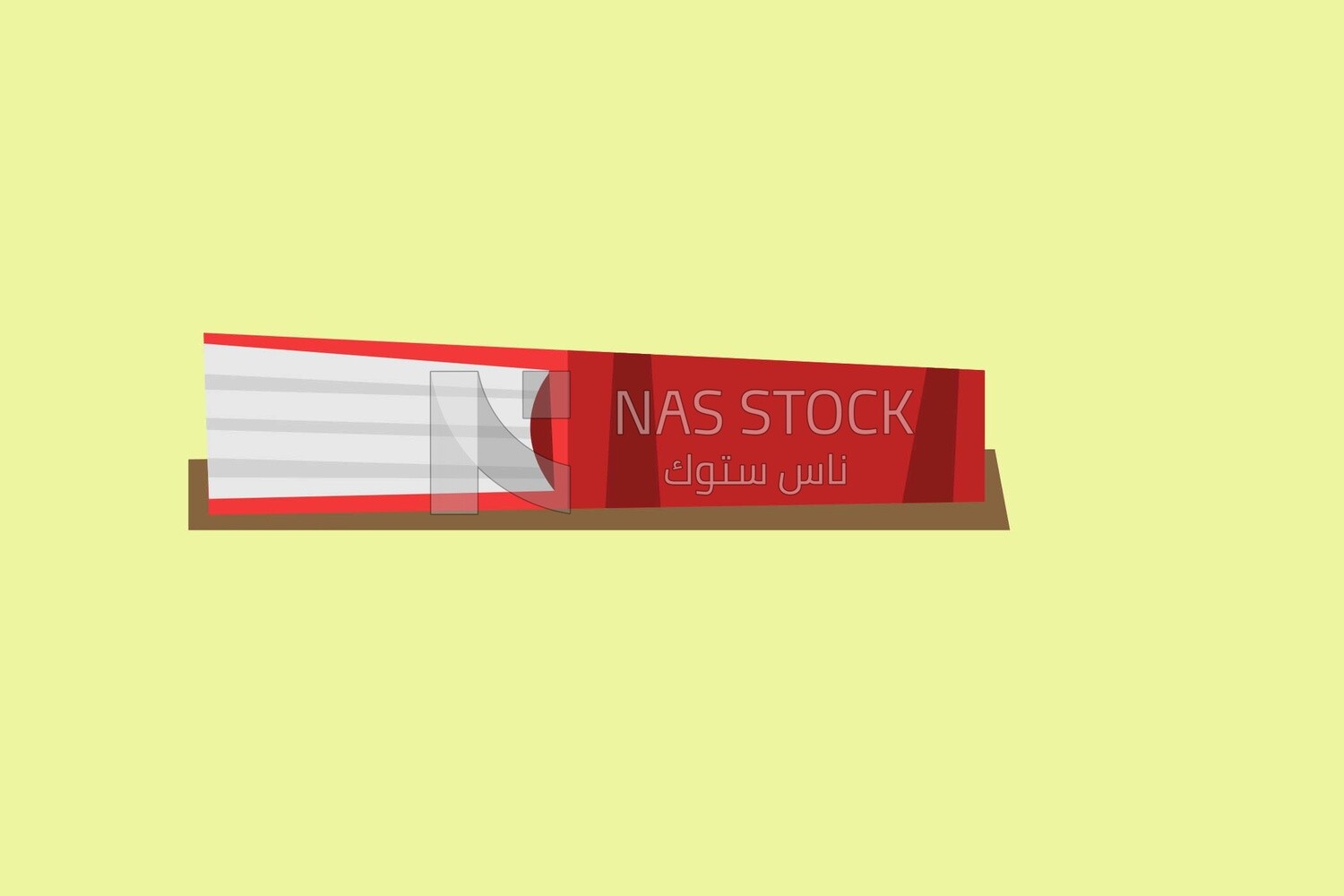 red book on a white background