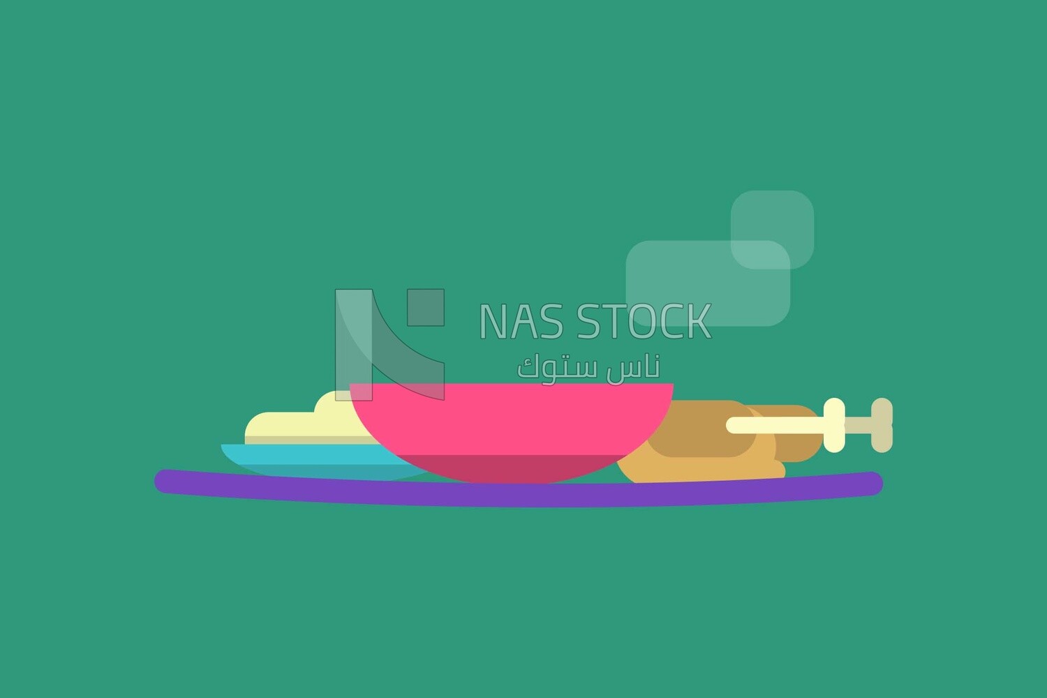 meal on a blue background